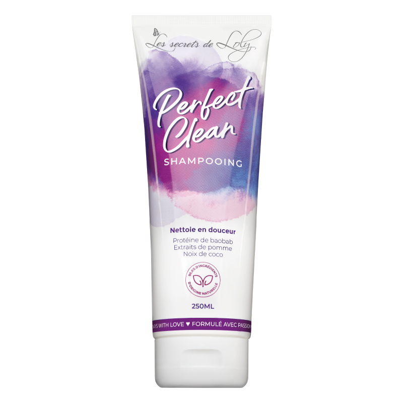 Shampooing Perfect Clean - Pour cheveux ondulés, bouclés, frisés ou crépus - 250 ml 