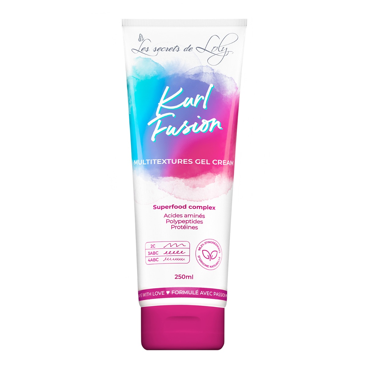 Gel crème coiffant Kurl Fusion - Nourissant et hydratant - 250 ml 