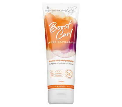 Gelée coiffante hydratante Boost Curl - Pour cheveux ondulés, bouclés, frisés ou crépus - 250 ml