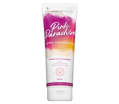 Après-Shampooing Pink Paradise - Ultra démêlant - Pour cheveux ondulés, bouclés, frisés et crépus - 250 ml 