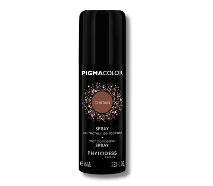 Spray correcteur de racines châtain