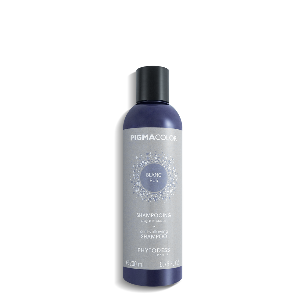 Shampooing déjaunisseur blanc pur - Cheveux naturels blancs et gris 