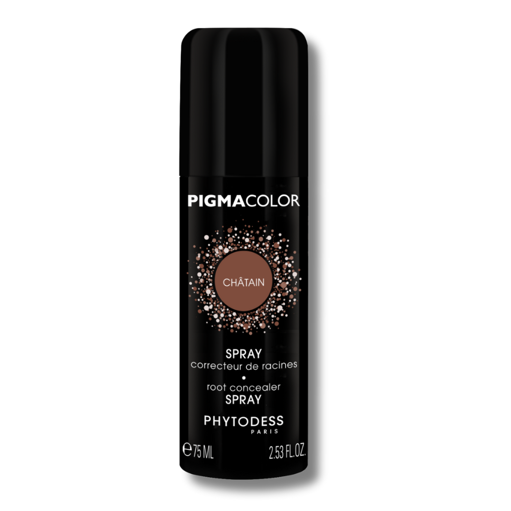 Spray correcteur de racines châtain